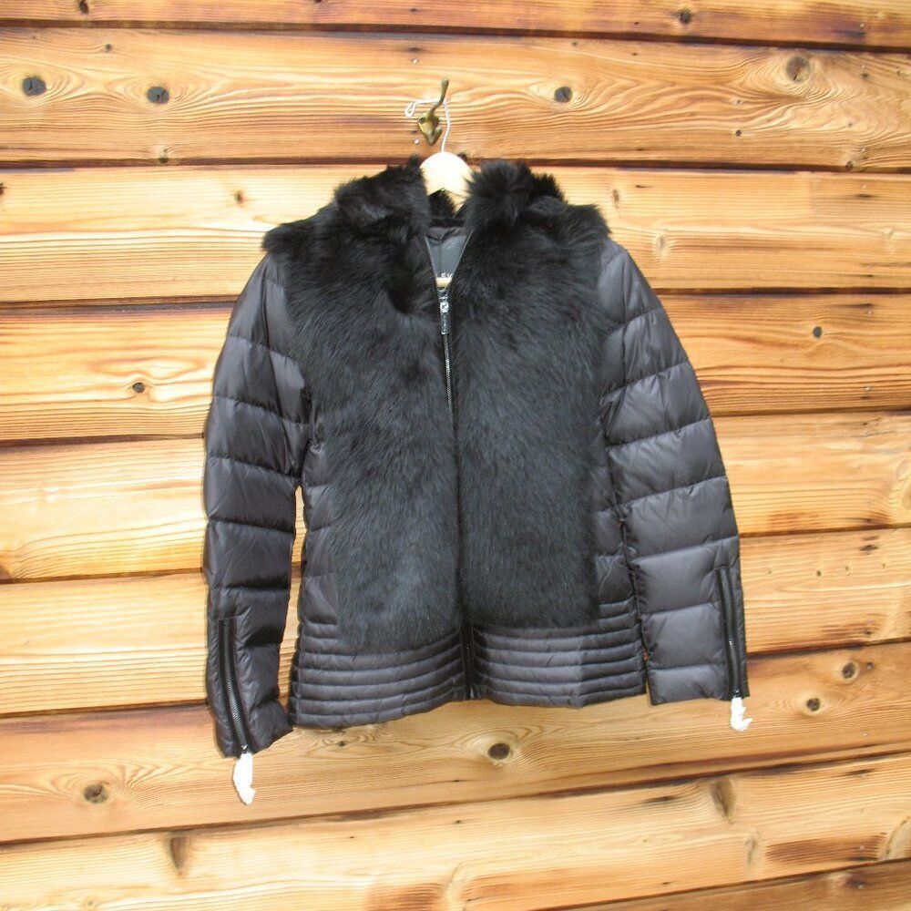 Nwt Dawn Levy Hooded Shearling Panel Coat — image 5 of 8